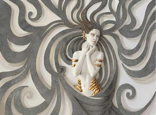 پوستر دیواری سه بعدی الهه کد CH-1007 2 پوستر دیواری سه بعدی الهه کد CH-1007