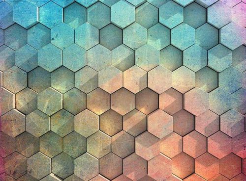 پوستر دیواری طرح کندو رنگی کد CH-1015 2 پوستر دیواری طرح کندو رنگی کد CH-1015