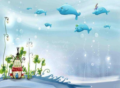 پوستر دیواری دلفین کد CN-069 2 پوستر دیواری دلفین کد CN-069