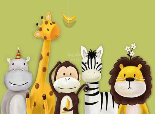 پوستر دیواری حیوانات جنگل کد CN-128 2 پوستر دیواری حیوانات جنگل کد CN-128