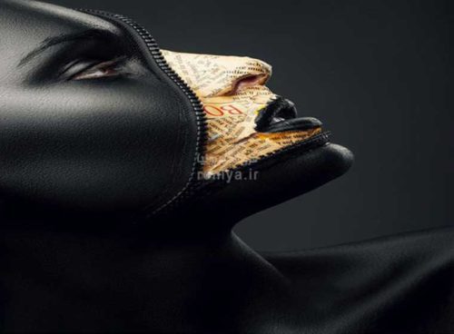 پوستر دیواری فشن سه بعدی چهره مشکی کد FS-031 2 پوستر دیواری فشن سه بعدی چهره مشکی کد FS-031