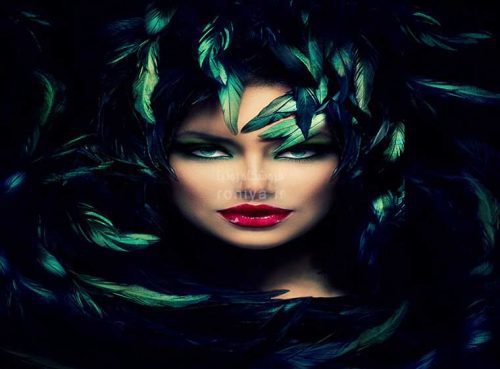 پوستر دیواری فشن سه بعدی میکاپ سبز کد FS-061 2 پوستر دیواری فشن سه بعدی میکاپ سبز کد FS-061