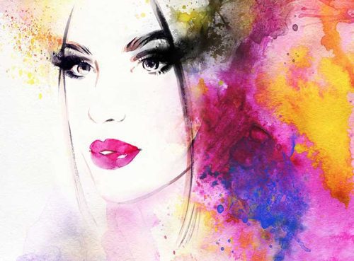 پوستر دیواری فشن سه بعدی چهره ی دختر رنگی کد FS-070 2 پوستر دیواری فشن سه بعدی چهره ی دختر رنگی کد FS-070