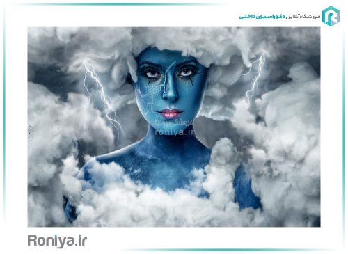 پوستر دیواری فشن سه بعدی دختر ابرها کد FS-088