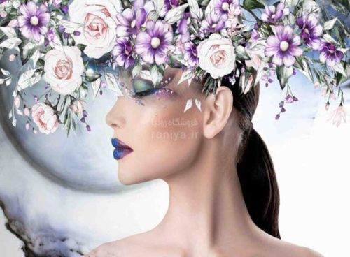 پوستر دیواری فشن بانوی بنفشه ها کد FS-099 2 پوستر دیواری فشن بانوی بنفشه ها کد FS-099