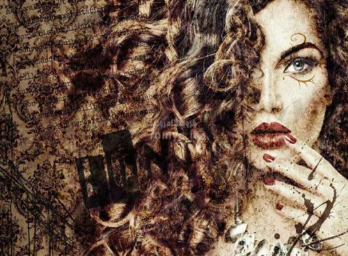 پوستر دیواری دختر مو فرفری کد FS-126 2 پوستر دیواری دختر مو فرفری کد FS-126