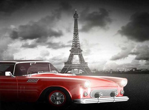 پوستر دیواری سه بعدی چشم انداز ایفل و خودروی کلاسیک کد LS-039 2 پوستر دیواری سه بعدی چشم انداز ایفل و خودروی کلاسیک کد LS-039