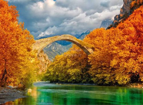 پوستر دیواری سه بعدی چشم انداز پل پاییز کد LS-056 2 پوستر دیواری سه بعدی چشم انداز پل پاییز کد LS-056