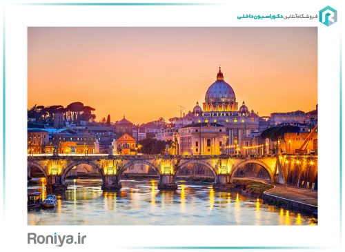 پوستر دیواری سه بعدی چشم انداز کلیسای سن پیترو کد LS-057