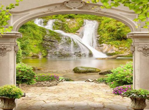 پوستر دیواری سه بعدی چشم انداز آبشار کد LS-093 2 پوستر دیواری سه بعدی چشم انداز آبشار کد LS-093