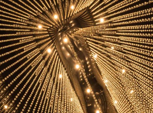 پوستر دیواری لوکس سه بعدی لوستر نقره ای کد LX-030 2 پوستر دیواری لوکس سه بعدی لوستر نقره ای کد LX-030