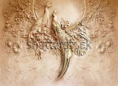 پوستر دیواری طرح منبت کد LX-58 2 پوستر دیواری طرح منبت کد LX-58