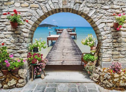 پوستر دیواری سه بعدی راه دریا کد NT-060 2 پوستر دیواری سه بعدی راه دریا کد NT-060