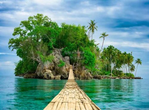 پوستر دیواری سه بعدی جزیره کد NT-095 2 پوستر دیواری سه بعدی جزیره کد NT-095