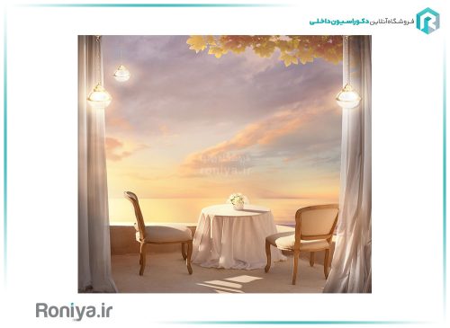 پوستر دیواری سه بعدی ایوان سفید کد NT-100