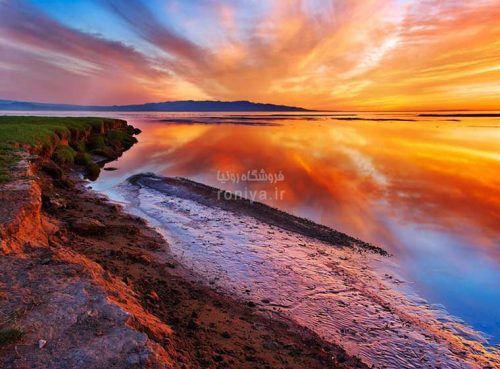 پوستر دیواری غروب در برکه کد NT-149 2 پوستر دیواری غروب در برکه کد NT-149