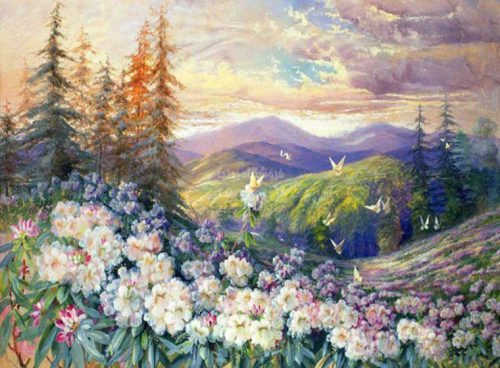 پوستر دیواری طرح نقاشی دشت کد NT-159 2 پوستر دیواری طرح نقاشی دشت کد NT-159