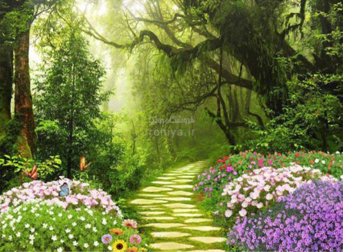 پوستر دیواری بهار سبز کد NT-225