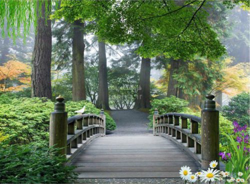 پوستر دیواری پل چوبی کد NT-227 2 پوستر دیواری پل چوبی کد NT-227