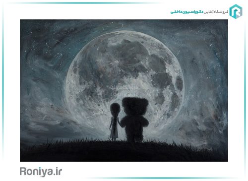 پوستر دیواری سه بعدی تنهایی ماه کد RT-030