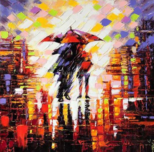 پوستر دیواری سه بعدی چتر عاشقان کد RT-055