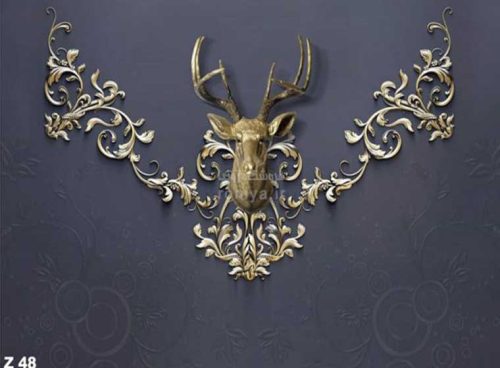 پوستر دیواری سه بعدی گوزن طلایی کد Z48 3 پوستر دیواری سه بعدی گوزن طلایی کد Z48