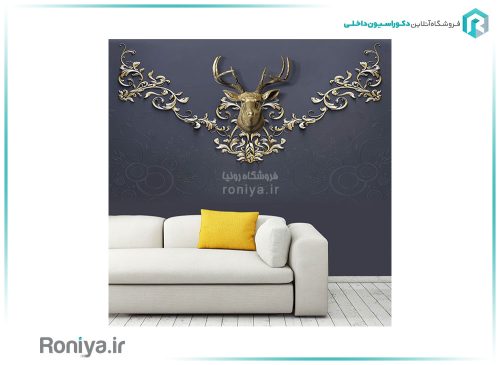 پوستر دیواری سه بعدی گوزن طلایی کد Z48 2 پوستر دیواری سه بعدی گوزن طلایی کد Z48