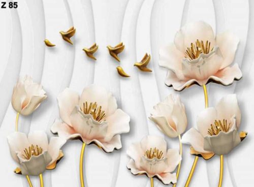 پوستر دیواری گل شقایق سفید کد Z85 3 پوستر دیواری گل شقایق سفید کد Z85