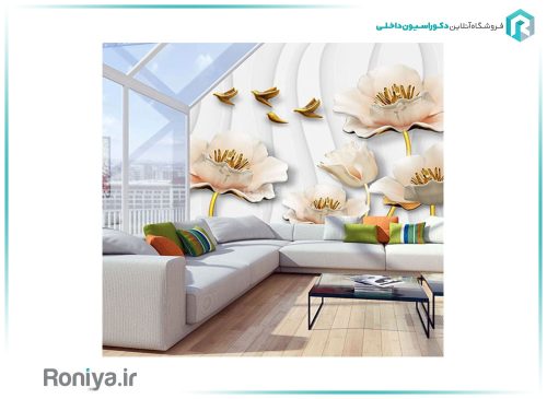 پوستر دیواری گل شقایق سفید کد Z85 2 پوستر دیواری گل شقایق سفید کد Z85