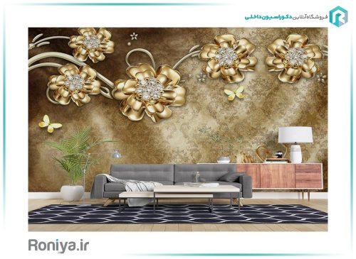 پوستر کلاسیک گل برای پذیرایی کد 3DF-254 4 پوستر کلاسیک گل برای پذیرایی کد 3DF-254