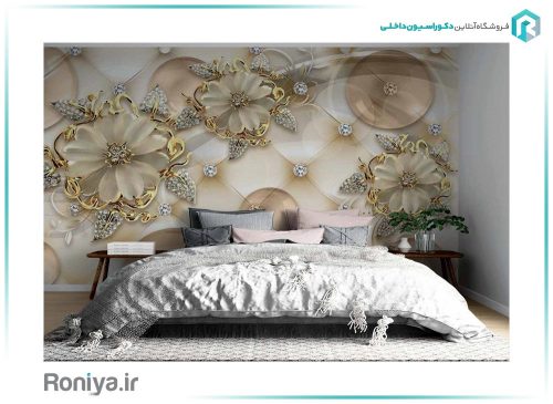 پوستر سه بعدی گل طلایی 3DF 260 5 پوستر سه بعدی گل طلایی 3DF 260 - رونیا