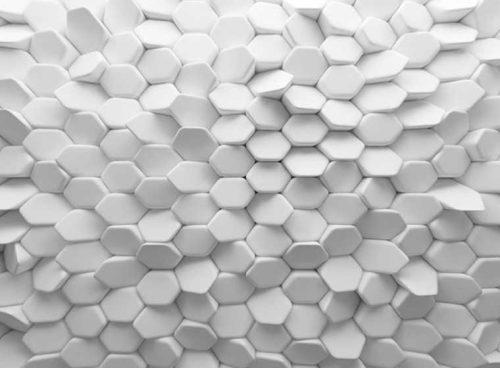 پوستر دیواری سه بعدی شش ضلعی های برجسته کد 3D-021