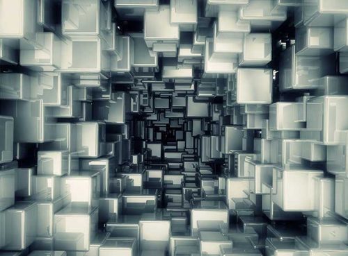 پوستر دیواری سه بعدی مکعب های متالیک کد 3D-052 2 پوستر دیواری سه بعدی مکعب های متالیک کد 3D-052