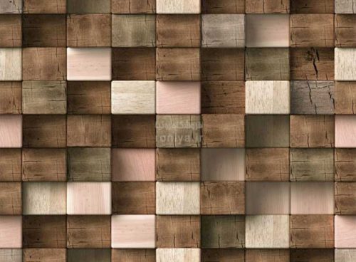 پوستر دیواری سه بعدی طرح چوب شطرنجی کد 3D-092