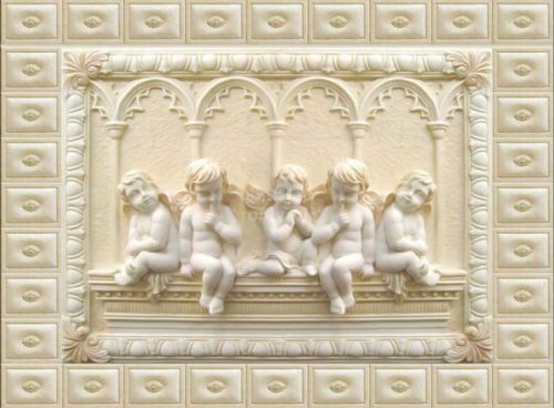 پوستر دیواری سه بعدی فرشته های کوچک کد 3D-093 2 پوستر دیواری سه بعدی فرشته های کوچک کد 3D-093