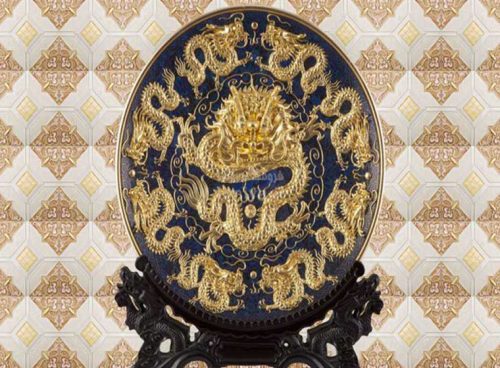 پوستر دیواری سه بعدی بشقاب لاکچری کد 3D-094