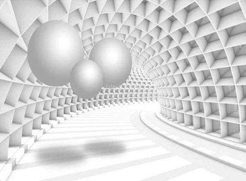 پوستر دیواری طرح سه بعدی سفید کد 3D-108 2 پوستر دیواری طرح سه بعدی سفید کد 3D-108