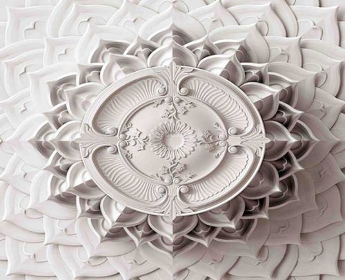 پوستر دیواری طرح گچبری لوکس کد 3D-109 2 پوستر دیواری طرح گچبری لوکس کد 3D-109