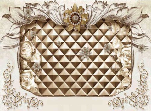 پوستر دیواری طرح مجلل طلایی کد 3D-114 2 پوستر دیواری طرح مجلل طلایی کد 3D-114