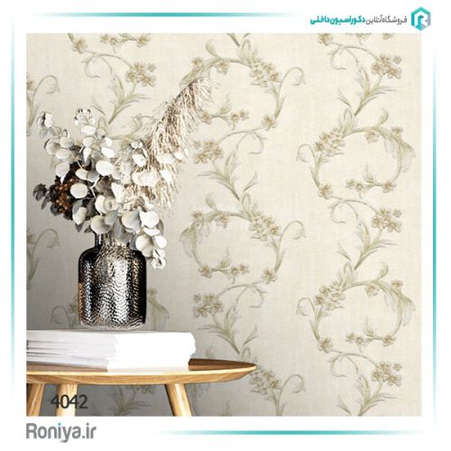 کاغذ دیواری گلدار پیچک کد 4042 3 کاغذ دیواری گلدار پیچک کد 4042