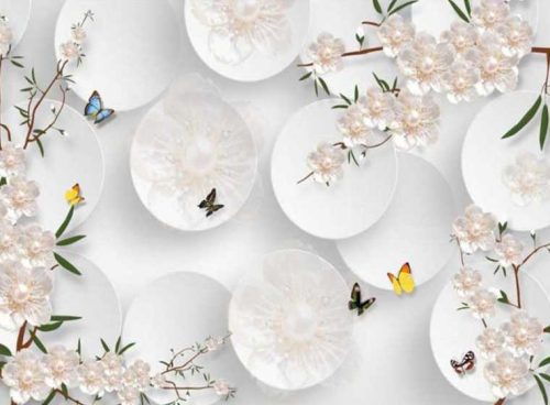 پوستر دیواری سه بعدی با طرح گل کد 3DF-013 4 پوستر دیواری سه بعدی با طرح گل کد 3DF-013