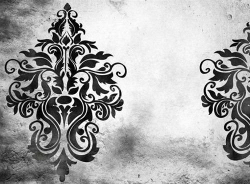 پوستر دیواری طرح داماسک سفید مشکی D-102 6 پوستر دیواری طرح داماسک سفید مشکی D-102