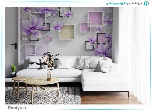 پوستر دیواری گل بنفش