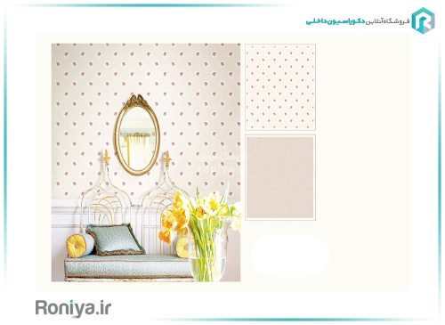 کاغذ دیواری گل ریز اتاق خواب کد 65044 2 کاغذ دیواری گل ریز اتاق خواب