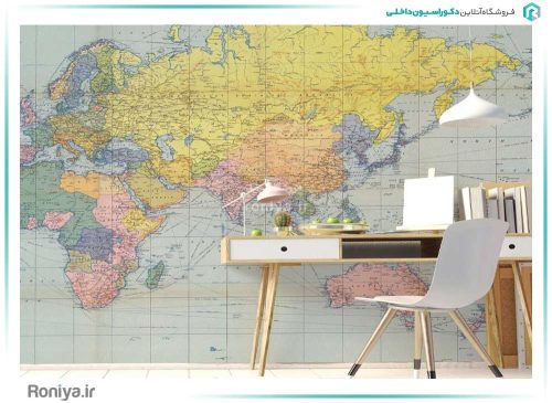 پوستر دیواری نقشه جهان کد FS099