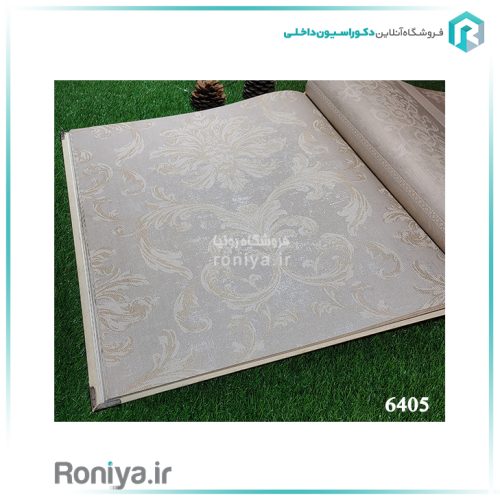کاغذ دیواری کلاسیک طرح درشت محو روشنCode-6402 2 کاغذ دیواری کلاسیک طرح درشت محو روشنCode-6402