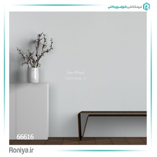 کاغذ دیواری ساده سفید کد 66616