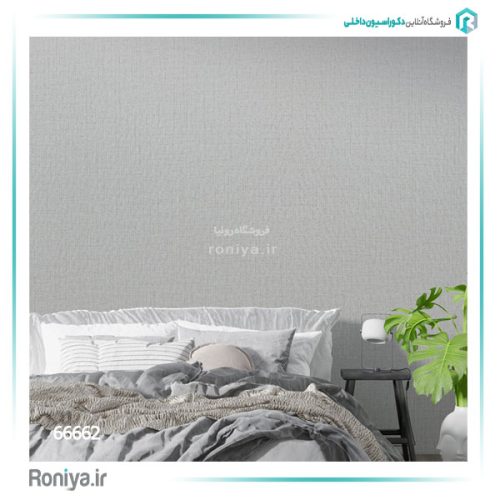 کاغذ دیواری بافتدار طوسی سفید کد 66662 2 کاغذ دیواری بافتدار طوسی سفید کد 66662
