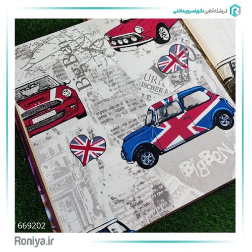 کاغذ دیواری اتاق کودک پسرانه کد 669201 3 کاغذ دیواری اتاق کودک پسرانه