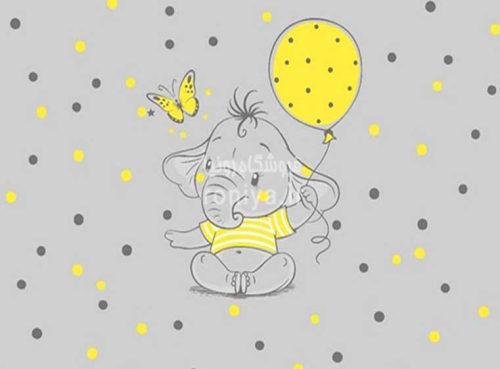 پوستردیواری اتاق خواب کودک طوسیCN-0260 3 پوستردیواری اتاق خواب کودک طوسیCN-0260